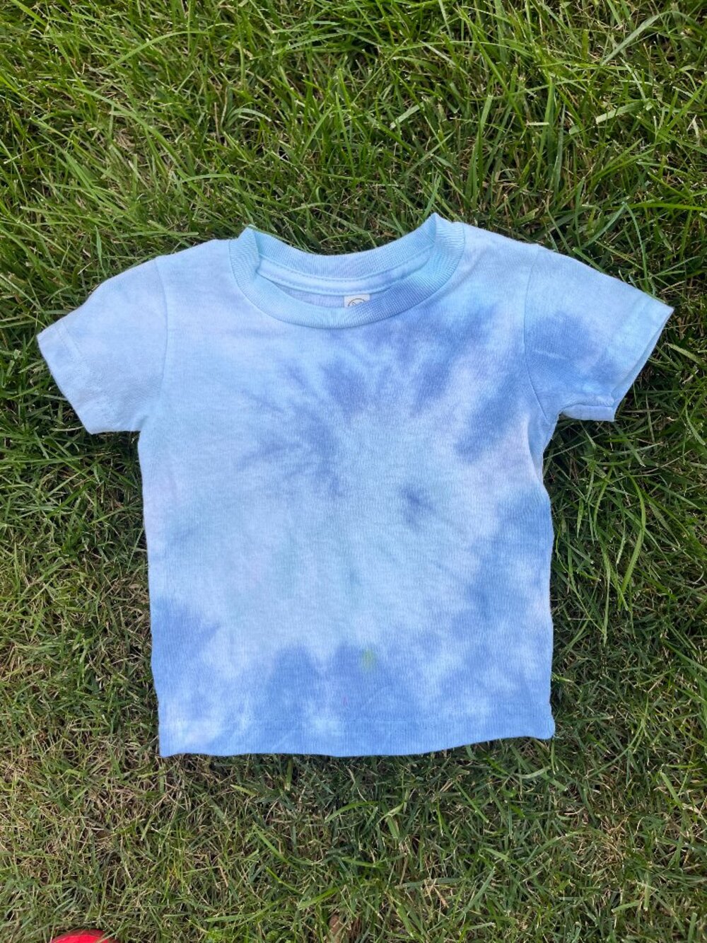 Baby 12M Blue & Teal Spiral Tie-Dye T-Shirt